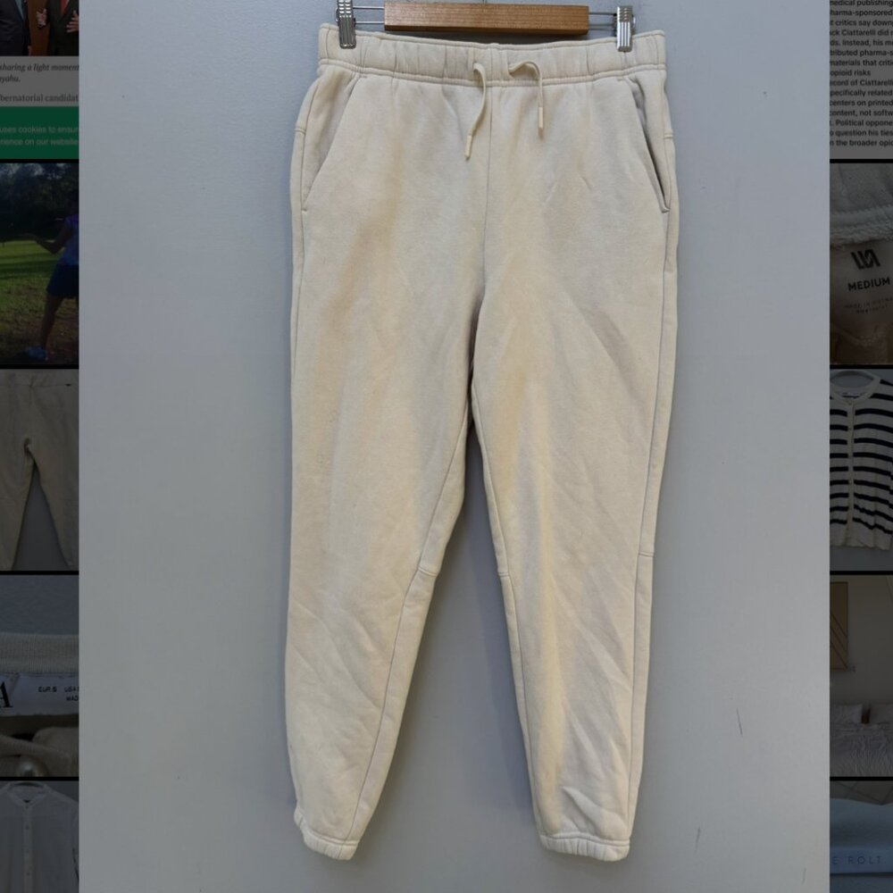 Men's Cream Joggers